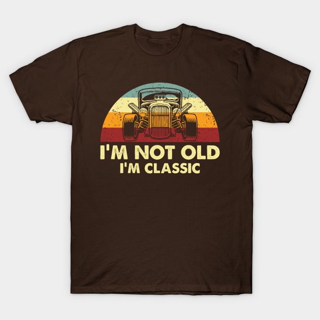 Retro Classic Car T-Shirt by Whimsical Thinker